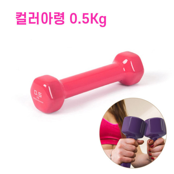 가정용 홈트레이닝 컬러소프트 안전아령 0.5kg