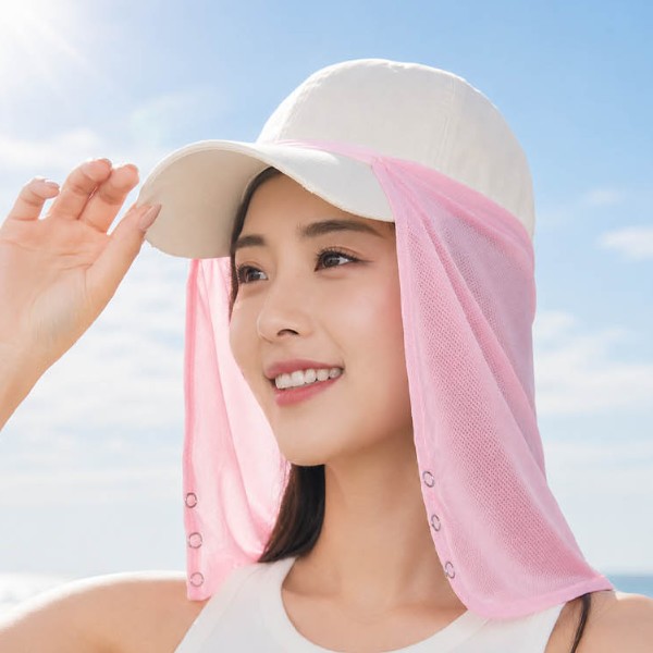 햇빛차단 가드 얼굴과 목을 넓게 감싸주는 디자인 모자BM-507