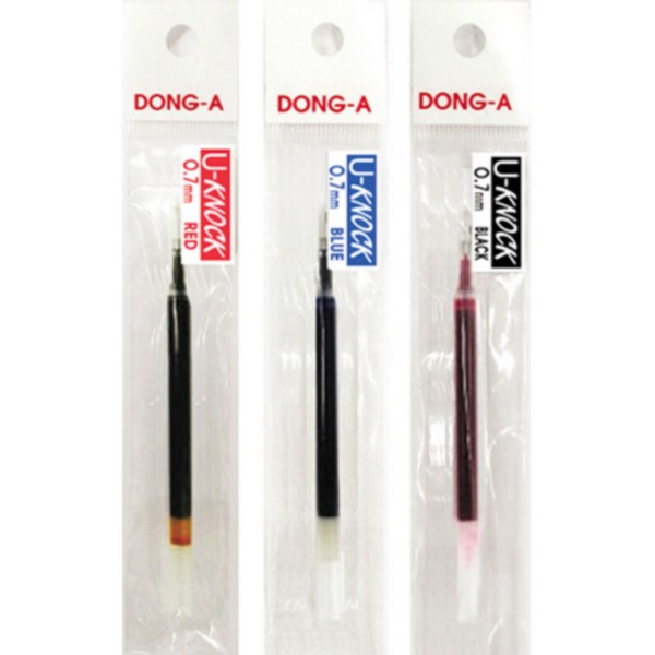 동아 유노크 볼펜 리필 청색 0.7mm
