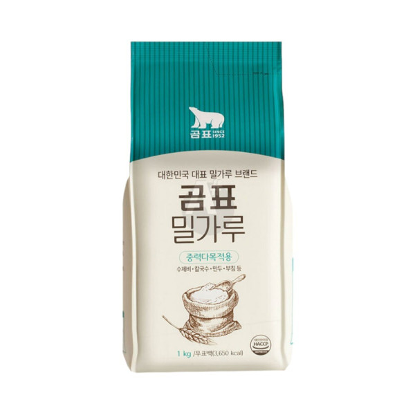 곰표 중력다목적용 밀가루 1kg 중력분 칼국수 수제비 부침 만두 제면가루 중력밀가루