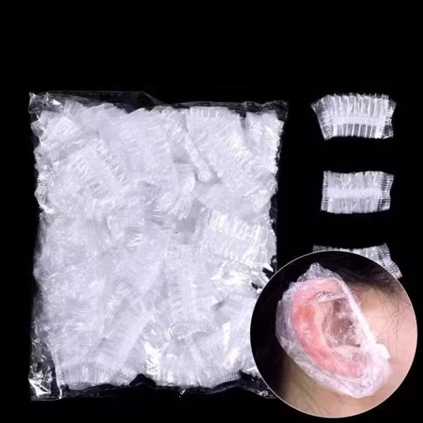 귀캡 미용실 이어캡 비닐 일회용 염색 귀마개 대용량