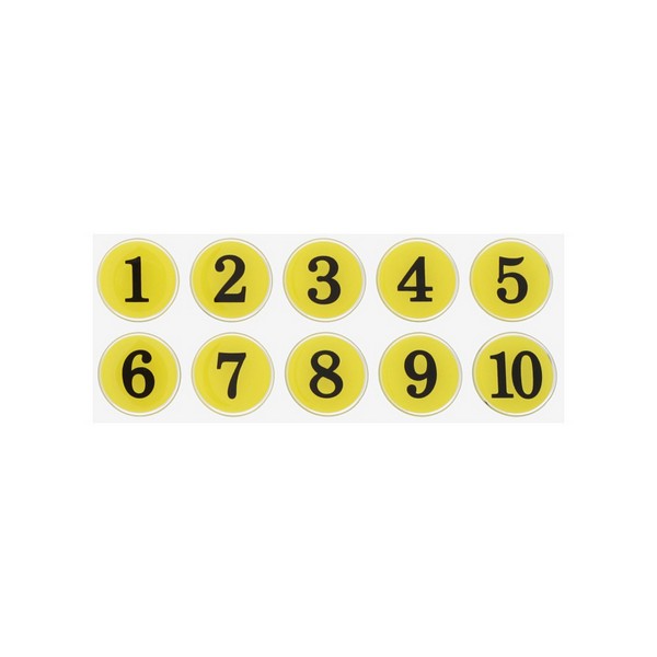 아트사인 번호판35 에폭시 노랑 1100 지름35 10개입