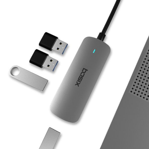베이식스 USB C타입 허브 멀티 4포트 맥북 노트북 확장