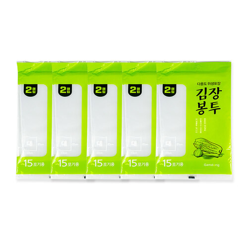 감동 김장봉투대형2매 5개 김장비닐 15포기용 63x95cm 김장비닐봉투