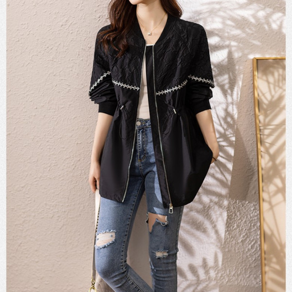 F3300 간절기 노카라 포인트 바람막이 야상 아우터