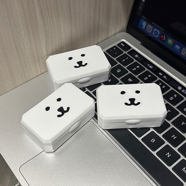 농담곰 곰돌이 렌즈통 렌즈케이스 소프트렌즈 하드렌즈 통 케이스 렌즈집게 콘택트렌즈