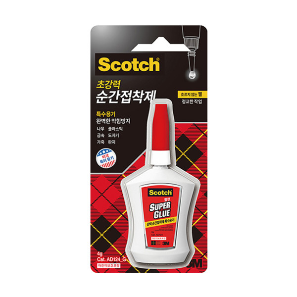 3M 스카치 순간접착제 AD124G 젤형 4g