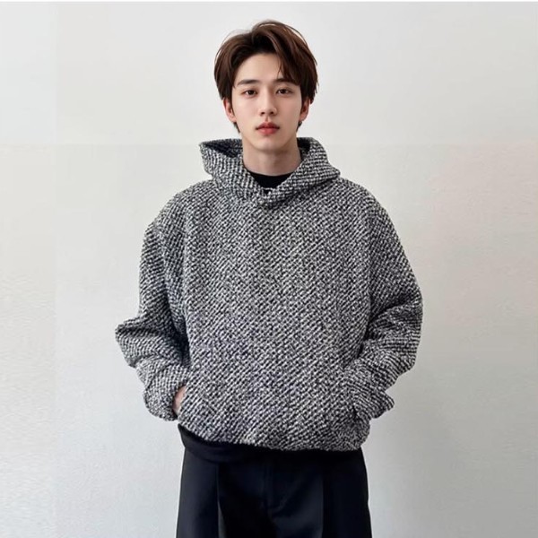 남성 후드티 데일리 패션 밋밋하지 않은 양포켓 심플한 디자인 포켓 간단한 소지품 보관