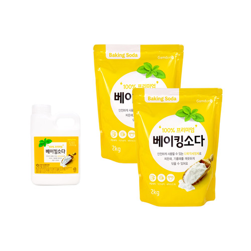 감동 베이킹소다용기 500g 1개 감동 베이킹소다리필 2kg 2개