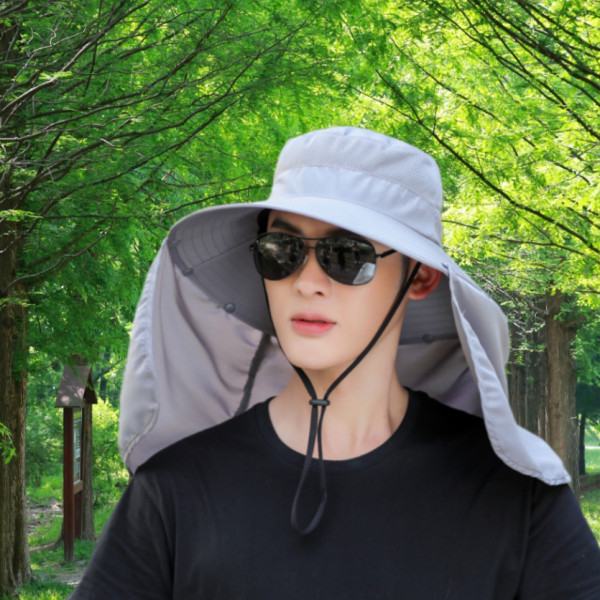 여름 농사 자외선 햇빛 차단 창넓은 모자 등산 작업 가리개