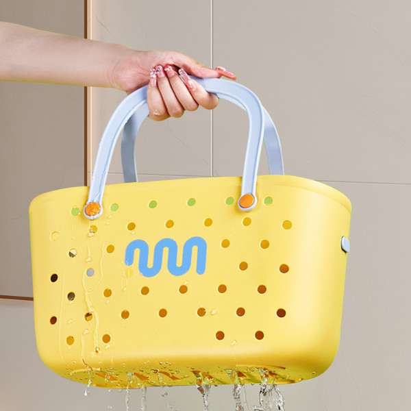 물빠짐 목욕 탕 바구니 사우나 가방 욕실 용품 옐로우