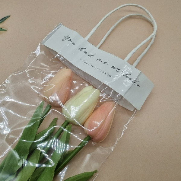꽃다발 포장 봉투 소 꽃 비닐 봉투