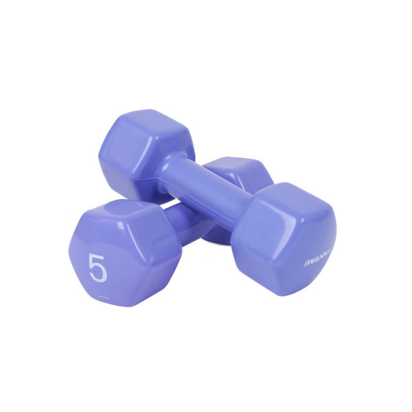 아이워너 뷰티 육각 덤벨 아령 5kg 블루베리 2개 아령