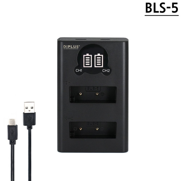 올림푸스 BLS 5 호환 LCD 듀얼 충전기 C타입5핀겸용 전용호환충전기