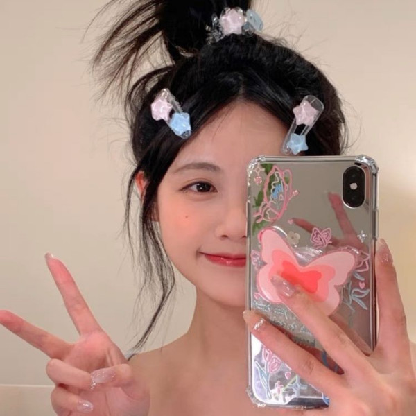 투명 투스타 헤어 머리 집게핀