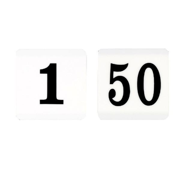 1P 사각 100mm 아크릴 번호판 1~50 44