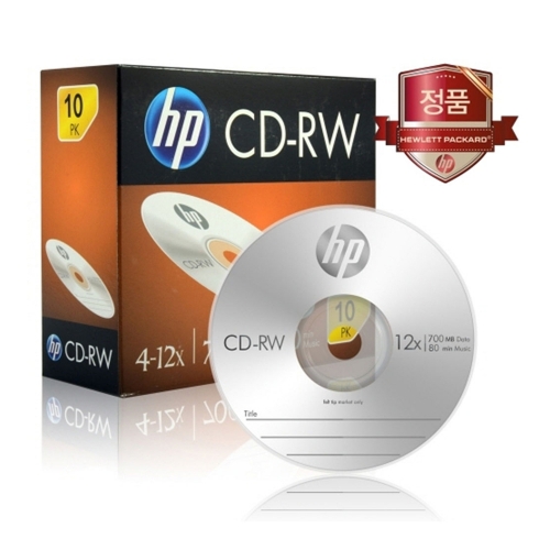 HP CD RW 4 12x 10PK 700MB 80min 박스 20개