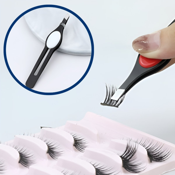 속눈썹 집게 사선 쪽집게 털뽑는 정밀 족집게 전문가용 편안한 그립감