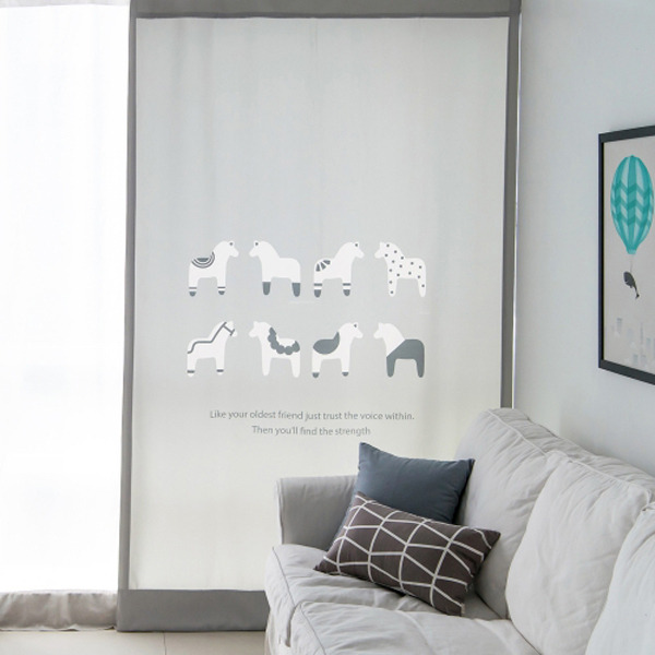 북유럽 암막커튼 리몰 나비주름 75x230cm 1장