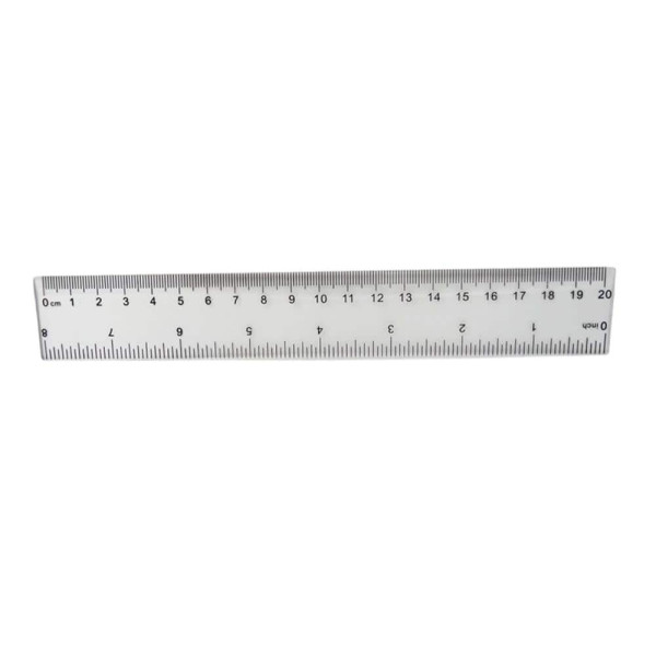 투명 플라스틱자 20cm
