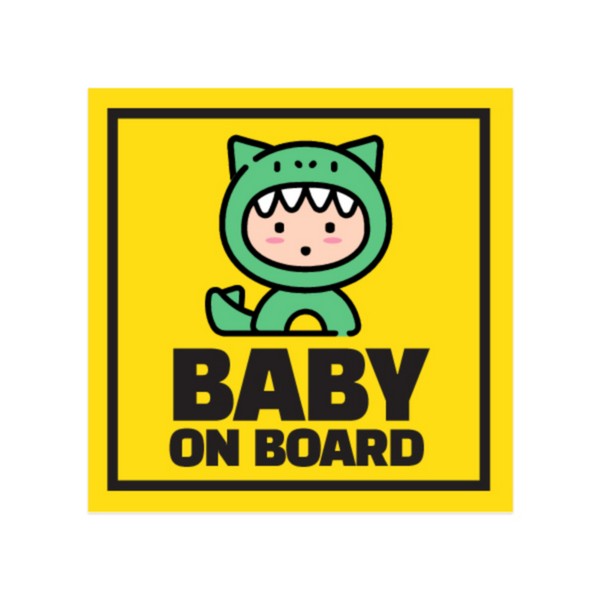 차량용자석스티커(green baby 정사각형 150x150)