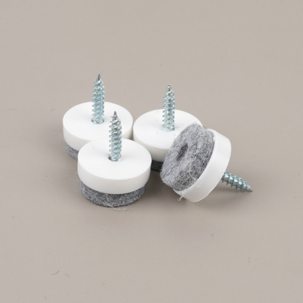 4P 원형 나사형 소음방지 패드 20mm - 화이트