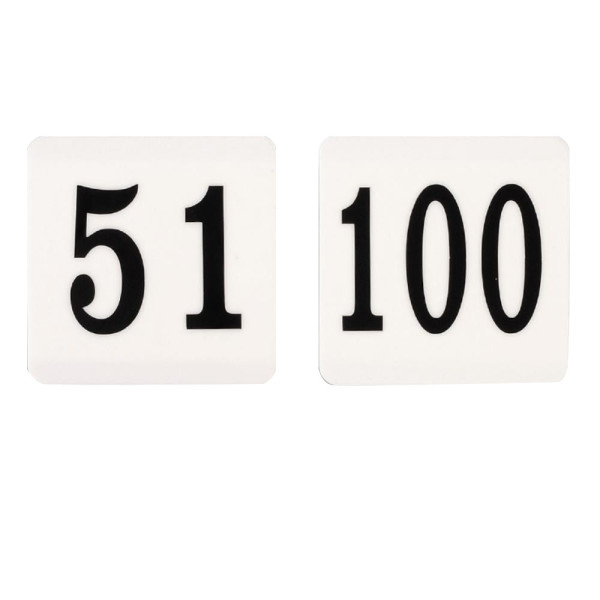 1P 사각 100mm 아크릴 번호판 51~100 70
