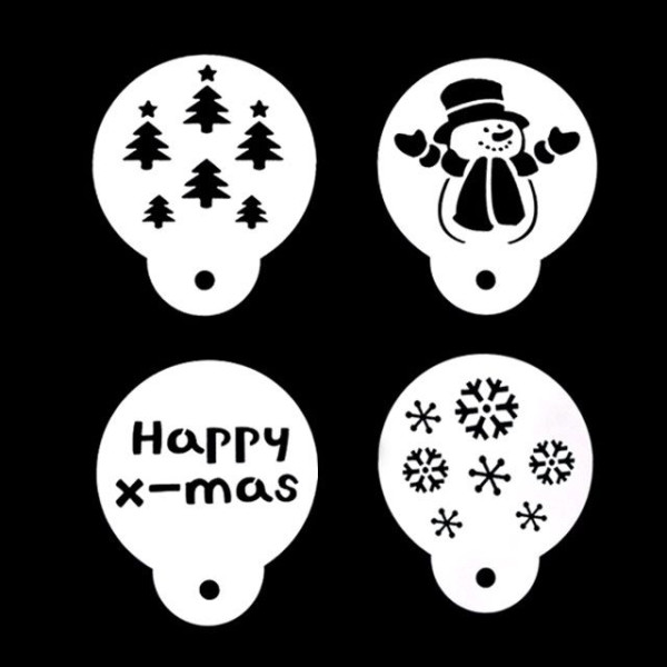 카페테리아 데코 도안 스텐실 4종세트(x-mas) 1개