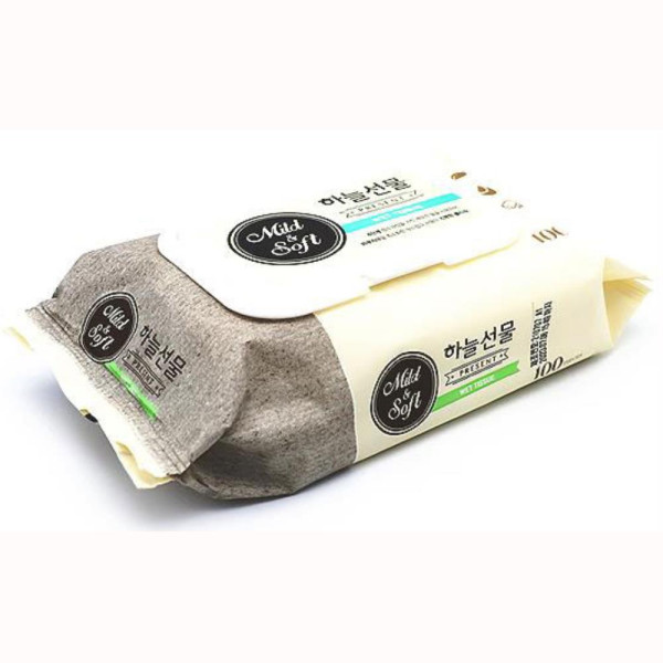 부드럽고 사용간편한 물티슈 100매 캡형 285g