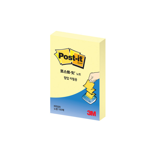 3M 포스트잇 노트 팝업 점착 메모지 리필용 KR320