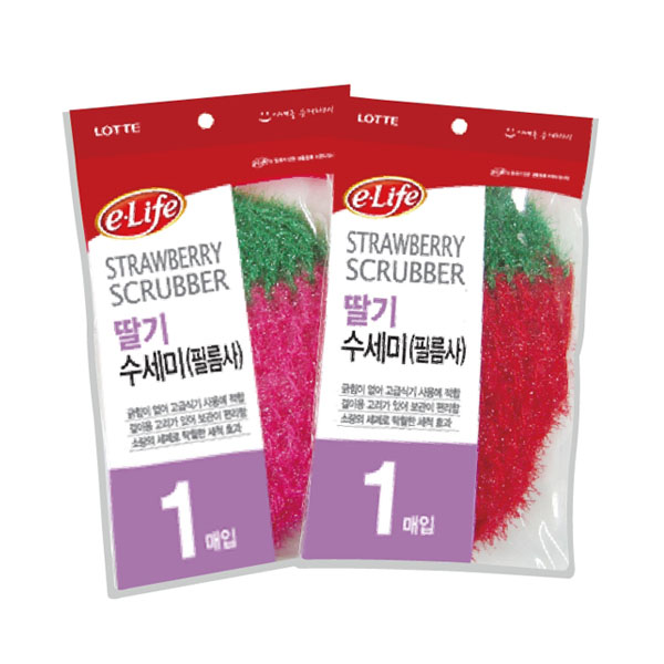 이라이프아크릴수세미(딸기)