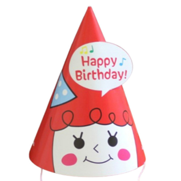생일 축하 고깔 모자 빨간머리 생일 파티 용품 파티햇