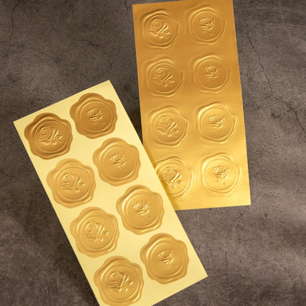 알루미늄 금박 선물 포장 봉투 봉인 스티커 5P