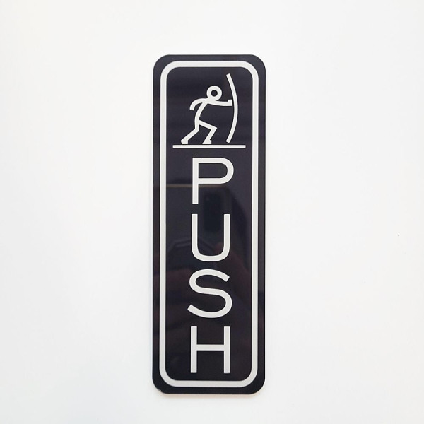 상가 출입문 안내 표지판 도어사인 스티커 푸쉬 PUSH