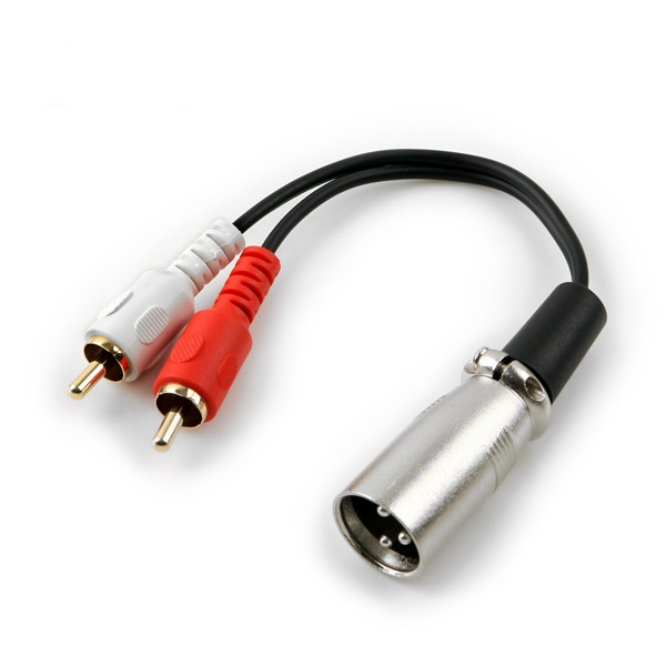 XLR 캐논 M RCA 2선 Y형 케이블 15cm