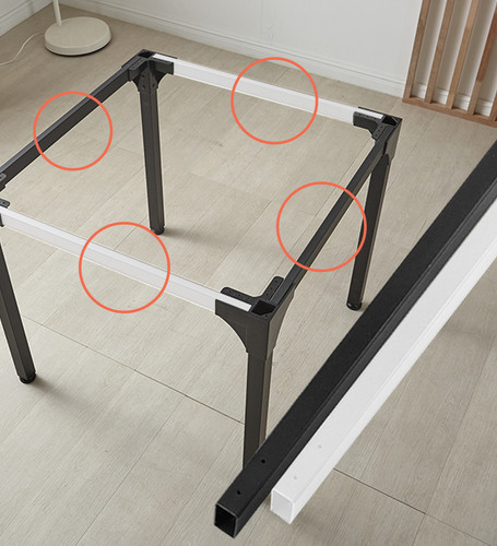 DIY 철제 테이블 프레임 상판용 356mm ~1500mm 1600프레임(화이트)2개