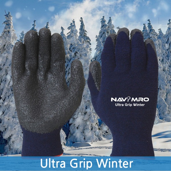 방한 NBR 폼 코팅 장갑 Ultra Grip Winter L NAVI