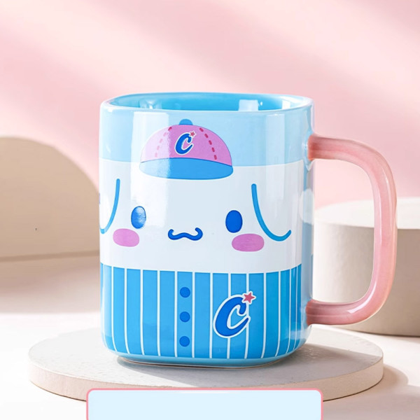 산리오 시나모롤 투톤 사각 머그컵 400ml