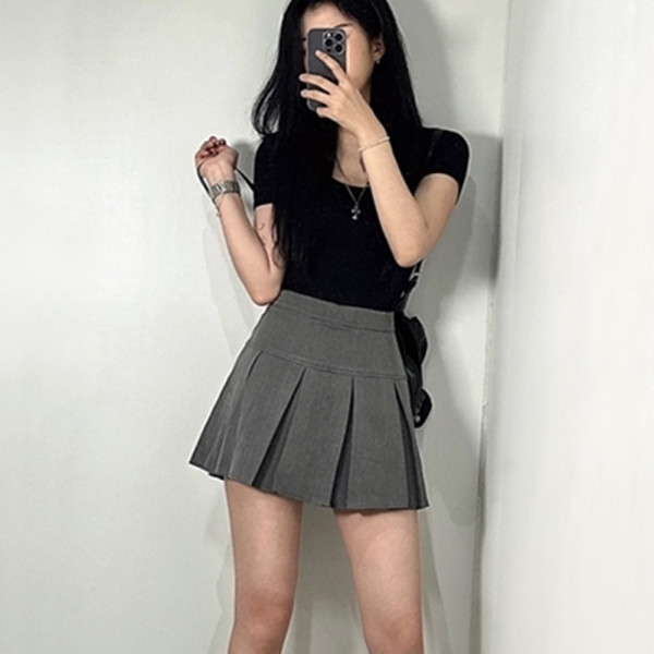 하이틴 플리츠 테니스 미니 스커트 주름 치마 2color 여성 발레코어 하객 연말 룩