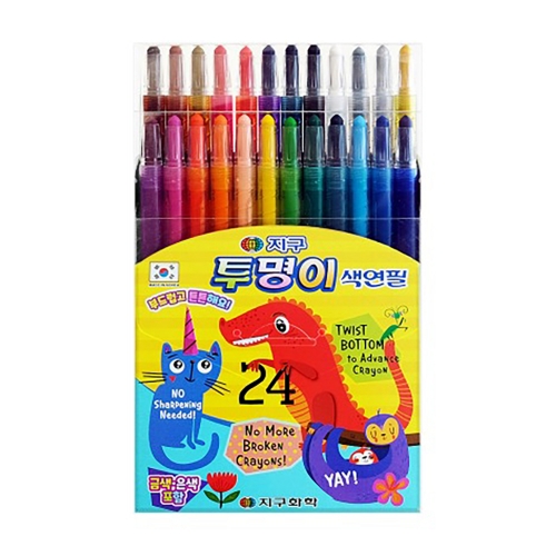 지구화학 색연필 투명이 24색 샤프식 박스 71개