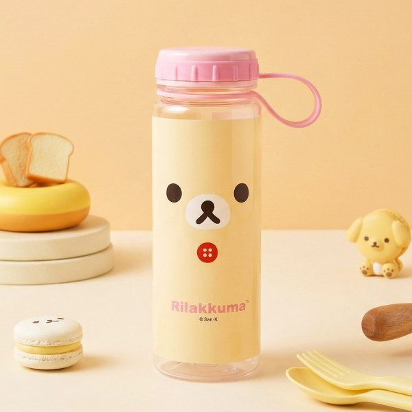 리락쿠마 핸들 물통 500ml(얼굴)-핑크