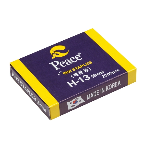 평화 스테플러침 H 13 6mm 2000pcs