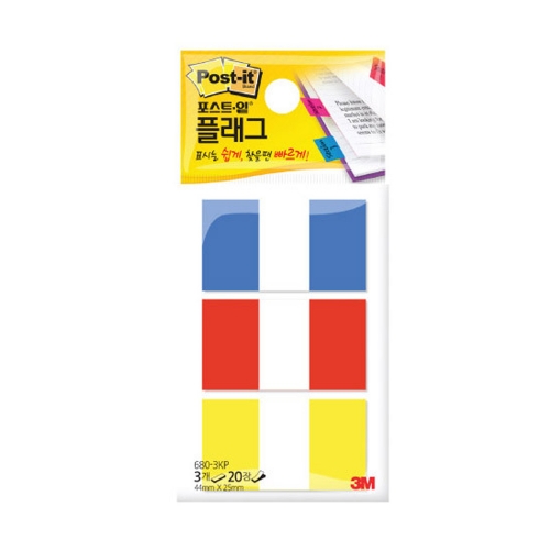 3M 포스트잇 플래그 680 3KP 44 25mm 박스 400개