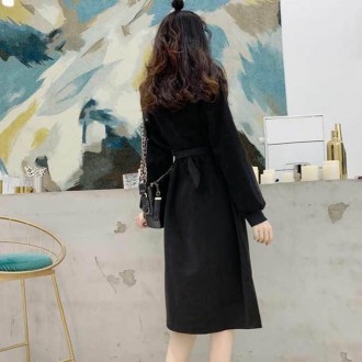 벨트 포인트 라운드넥 영문 원피스 날씬해보이는 코디 다양한 무드 밑단 트임