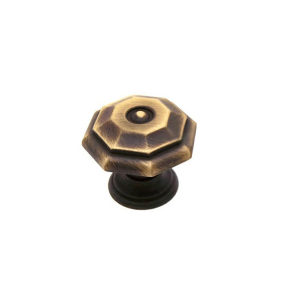 이중 팔각 엔틱 1구 가구손잡이 대형 34mm 손잡이