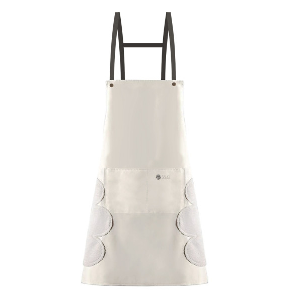 장만A649 손닦이 꽃무늬 수건부착 PVC 방수 앞치마 SP SAUCE 일본마트