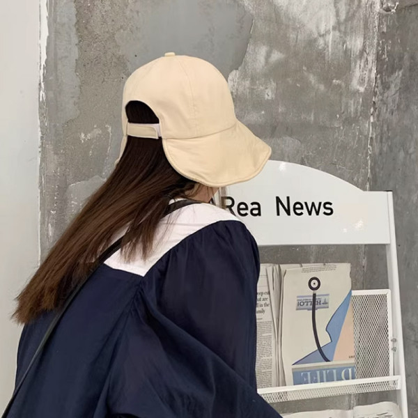 햇빛차단 여자 썬캡 챙 넓은 벙거지 모자 S12371