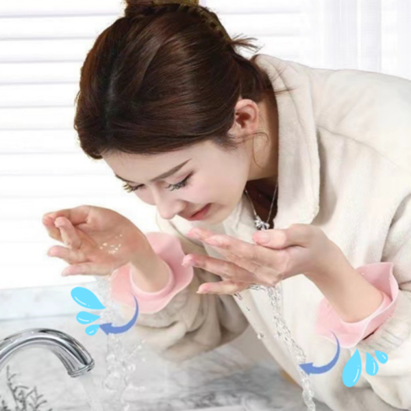 실리콘 손목세안밴드 소매 물흐름방지 클렌징 세수용 뷰티 미용 팔목 한쌍