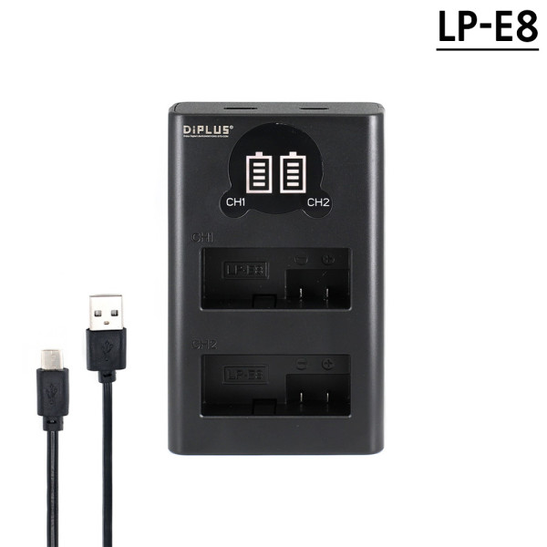 캐논 LP E8 호환 LCD 듀얼 충전기 C타입5핀겸용 전용호환충전기