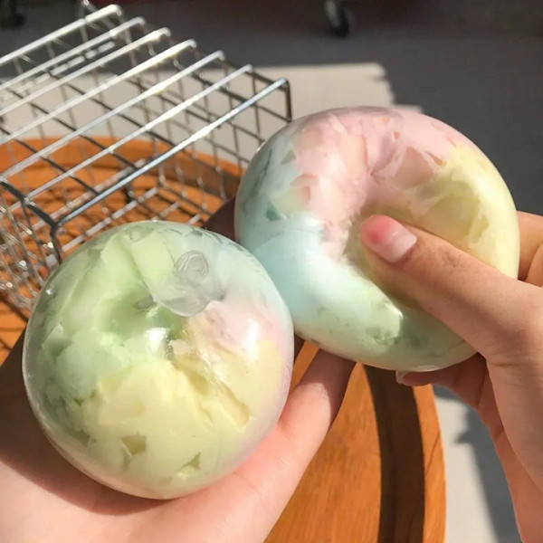 솜사탕 왁뿌볼 왁스 뿌시기 말랑이 2세대 슬랑이 슬라임 마시멜로우 타바 스퀴시 스트레스볼